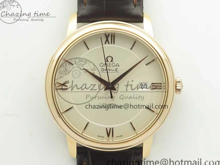 0507 Practical De Ville RG MKF 1:1 Best Edition Silver Dial RG Markers on Brown Leather Strap MIYOTA 9015 V 8049